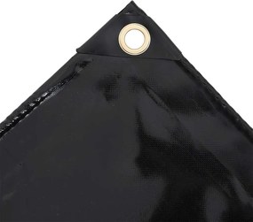 vidaXL Μουσαμάς Μαύρος 650 γρ./μ.² 6 x 8 μ.