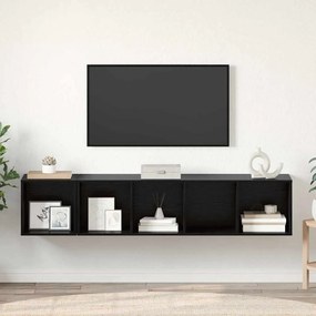 vidaXL ΣΕΤ ΒΑΘΜΟΛΟΓΗΣΗΣ ΤΗΛΕΟΡΑΣΗΣ 2 pcs Μαύρη Οξυά Επεξεργασμένο ξύλο
