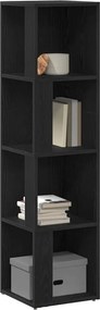 vidaXL Γωνιακά ράφια 33 x 33 x 132 εκ. Επεξεργασμένο Ξύλο Μαύρη Οξυά