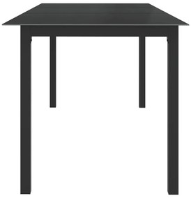 Τραπέζι Κήπου Μαύρο 190 x 90 x 74 εκ. από Αλουμίνιο / Γυαλί - Μαύρο