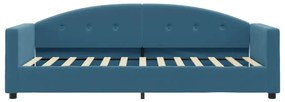 vidaXL Καναπές Κρεβάτι με Στρώμα Μπλε 80 x 200 εκ. Βελούδινος