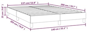 Σκελετός Κρεβατιού Χωρίς Στρώμα Κρεμ 140x200 εκ.Υφασμάτινο - Κρεμ