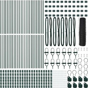 vidaXL Στύλος Περιφράξεων Γκρι 100 x 0,4 μ (50 χιλ πλέγμα)
