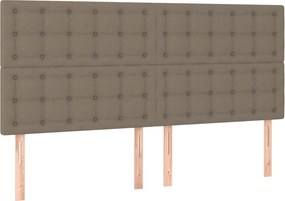 vidaXL Κεφαλάρι Κρεβατιού Μπεζ 180x5x118/128 εκ. Ύφασμα