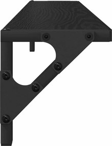vidaXL Ράφια Τοίχου 2 τμχ. Μαύρη Οξυά 80 x 15 x 15,5 cm