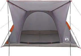 vidaXL Σκηνή Camping 4 ατόμων Γκρι και Πορτοκαλί