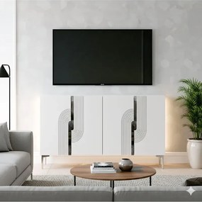 Stewehome Κονσόλα τηλεόρασης πολύχρηστο ντουλάπι και γωνιά καφέ 120x32x75 cm