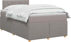 vidaXL Κρεβάτι box spring με στρώμα Taupe 120 x 200 cm Ύφασμα