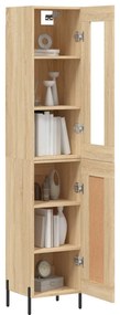vidaXL Μπουφές Sonoma δρυς 34,5 x 34 x 180 εκ. από Επεξεργασμένο Ξύλο