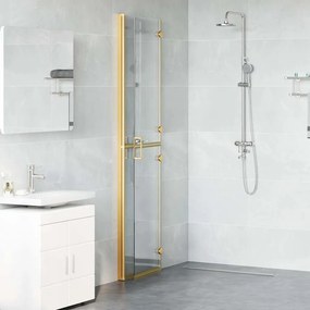 vidaXL Τοίχος Walk-In Ντους Χρυσό 100 x 6,5 x 190 εκ.