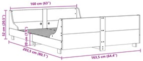 ΣΚΕΛΕΤΟΣ ΚΡΕΒ. ΧΩΡΙΣ ΣΤΡΩΜΑ ΚΑΦΕ ΚΕΡΙΟΥ 160X200 ΕΚ ΜΑΣΙΦ ΠΕΥΚΟ 3302278