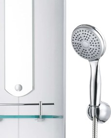 vidaXL Στήλη Ντους Υδρομασάζ Ασημί 25 x 43 x 120 εκ.