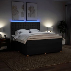 ΚΡΕΒΑΤΙ BOXSPRING ΜΕ ΣΤΡΩΜΑ ΜΑΥΡΟ 180X200 ΕΚ. ΥΦΑΣΜΑΤΙΝΟ 3294451