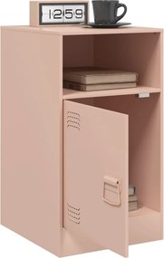 vidaXL Κομοδίνο Ροζ 34,5x39x62 εκ. από Χάλυβα