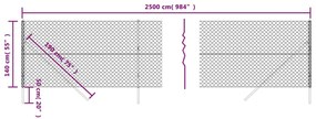 vidaXL Συρματόπλεγμα Περίφραξης Πράσινο 1,4 x 25 μ.