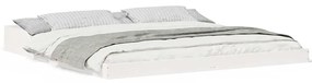 vidaXL Σκελετός Κρεβατιού Λευκό 200 x 210 cm Μασίφ ξύλο πεύκου