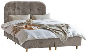 Επενδυμένο Κρεβάτι New Amsterdam Fylliana Μπέζ Διπλό 160x200 εκ. 160x208x124 εκ.