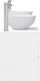 vidaXL Σετ Ντουλαπιών Μπάνιου 3 τμχ. Λευκό 129 x 35 x 80 cm