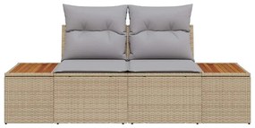 vidaXL Καναπές Κήπου Μπεζ 184 x 62 x 85εκ συνθετικό ρατάν