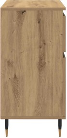vidaXL Πλαϊνό γραφείο με συρτάρι Artisan Oak 60 x 35 x 70 cm