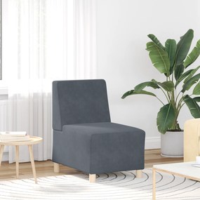 vidaXL Καναπέδες 3 pcs Σκούρο γκρι 55 x 74 x 82 εκ. Βελούδο