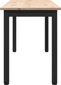 vidaXL παγκάκι Φυσικό 110 x 35 x 45 cm Στερεά ξυλεία πεύκου
