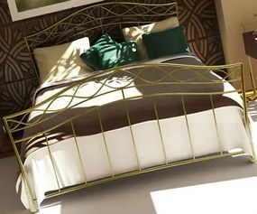Κρεβάτι Dalida-160x200-Χρυσό-Με ποδαρικό