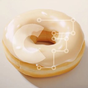 Σετ των 2 Intra Συλλεκτικό Ξύλινο Παζλ Plywood 4mm - Νόστιμο γλασέ ντόνατ Σε Ξύλινο Κουτί - Διαστάσεις: 10x10 cm – 25 κομμάτια