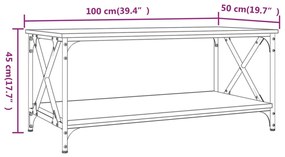 ΤΡΑΠΕΖΑΚΙ ΣΑΛΟΝΙΟΥ ΚΑΦΕ ΔΡΥΣ 100X50X45 ΕΚ. ΕΠΕΞ. ΞΥΛΟ + ΣΙΔΗΡΟΣ 823311