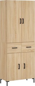 vidaXL Ντουλάπι Sonoma δρυς 69,5 x 34 x 180 εκ. από Επεξεργασμένο Ξύλο
