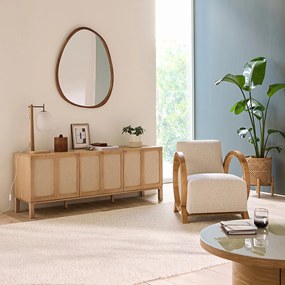 Πολυθρόνα vintage με μπουκλέ ταπετσαρία, Berti