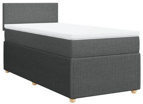 ΚΡΕΒΑΤΙ BOXSPRING ΜΕ ΣΤΡΩΜΑ ΣΚΟΥΡΟ ΓΚΡΙ 90X200 ΕΚ. ΥΦΑΣΜΑΤΙΝΟ 3289633