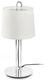 Επιτραπέζιο Φωτιστικό Montreal 24034-04 E27 15W Matt White Faro Barcelona Aluminium, Textilene