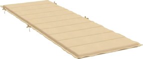 vidaXL Μαξιλάρι Ξαπλώστρας Μπεζ 186x58x4 εκ. Ύφασμα