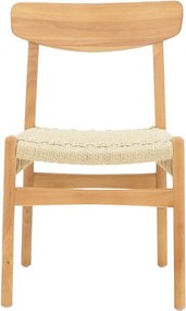 Καρέκλα Eaprine φυσικό σχοινί-rubberwood 49x53x77εκ 49x53x77 εκ.