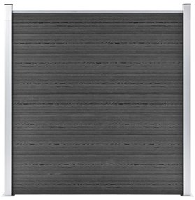vidaXL Πάνελ Περίφραξης Μαύρο 180 x 186 εκ. από WPC