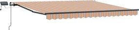 vidaXL Αναδιπλούμενη τέντα Πολύχρωμο 450 x 350 εκ Ύφασμα και αλουμίνιο
