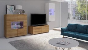 Έπιπλο τηλεόρασης Calabrini-Φυσικό-Μήκος: 100 εκ.