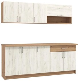 Έτοιμη Σύνθεση Κουζίνας Tamara 200 Artisan Oak - Λευκό Δρύς 200x60x199,5 εκ. 200x60x199.5 εκ.