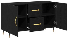 vidaXL Μπουφές Μαύρη Δρυς 100x36x60 εκ Επεξεργασμένο Ξύλο