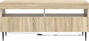 vidaXL Ντουλάπα LED Τηλεόρασης HAARLEM 100 x 35 x 43 εκ. Sonoma Δρυς