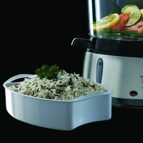 Ατμομάγειρας Russell Hobbs 19270-56, 800W, 3 επίπεδα, 9 λίτρα, Χρονοδιακόπτης 60 λεπτά, Ανοξείδωτο ατσάλι