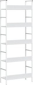 vidaXL Ραφιέρα 5 Επιπέδων Λευκή 60x27,6x158,5 εκ. Επεξεργασμένο Ξύλο