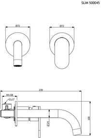 Armando Vicario Slim White Matt 500045 – Εντοιχιζόμενη μπαταρία νιπτήρα