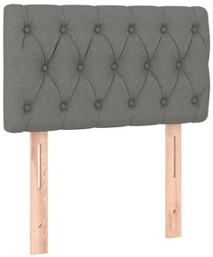 vidaXL Κρεβάτι Boxspring με Στρώμα Σκούρο Γκρι 80x200 εκ. Υφασμάτινο