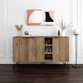 Μπουφές Clara Megapap χρώμα ανοιχτό καρυδί 142x35,6x83εκ.