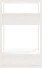 vidaXL Βιβλιοθήκη/Διαχωριστικό Χώρου Λευκό 41x35x57 εκ. Μασίφ Πεύκο