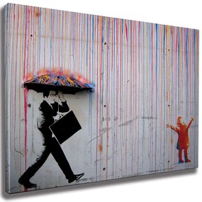 Πίνακας Καμβάς 966BRS1229 100x70cm Multi Wallity Οριζόντιοι Wood, Canvas