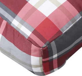 vidaXL Μαξιλάρια Παλέτας 2 τεμ. Γκρι Καρό Υφασμάτινα