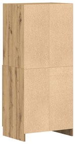 Ντουλάπι Κουζίνας Αρτισιανή Δρυς 57x41,5x131,5 εκ. Επεξεργ.Ξύλο - Καφέ